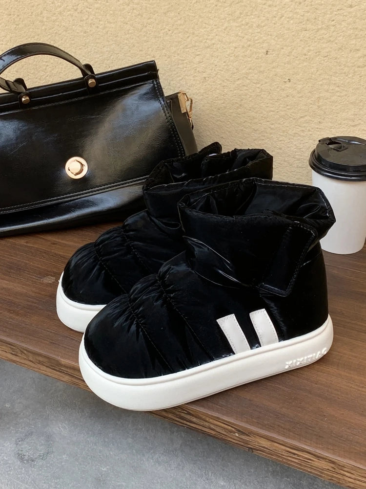 Fashionable Sporty Winter Snow Boots Men Women Waterproof down Cloth Thick Bottom Short Boots Cotton Shoes Trendy Cool