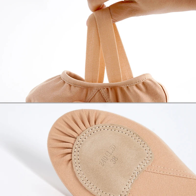 Women Ballet Shoes Ballet Slippers Elastic Fabric Gymnastics Sneakers Ballet Flats Cat Claw Soft soled Shoes