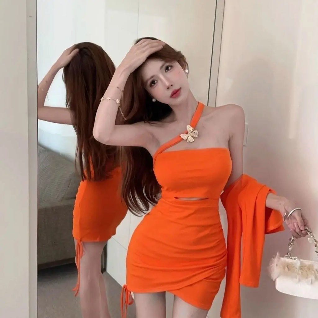 Vestidos Elegantes Para Mujer Sexy Bodycon Dresses Robe Mini Spring Summer Slim Pleated Casual Chic