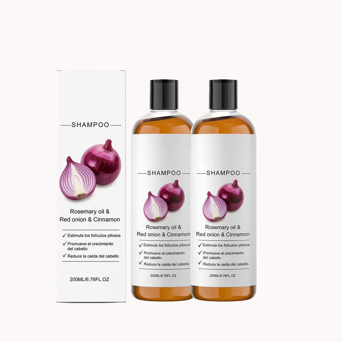 2/3pcs Rosemary Red Onion Shampoo Anti Hair Loss Promote Thicker Stronger excalvo Shampoo Hair Care 200ml