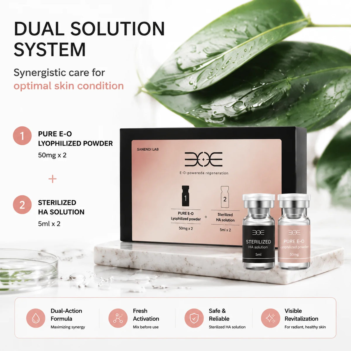 SANENDI LAB E-O Serum Hyaluronic Acid South Korea Skin Care For Face Smoothing Hydtation Glow Home Care Der.pen Exomes Solution