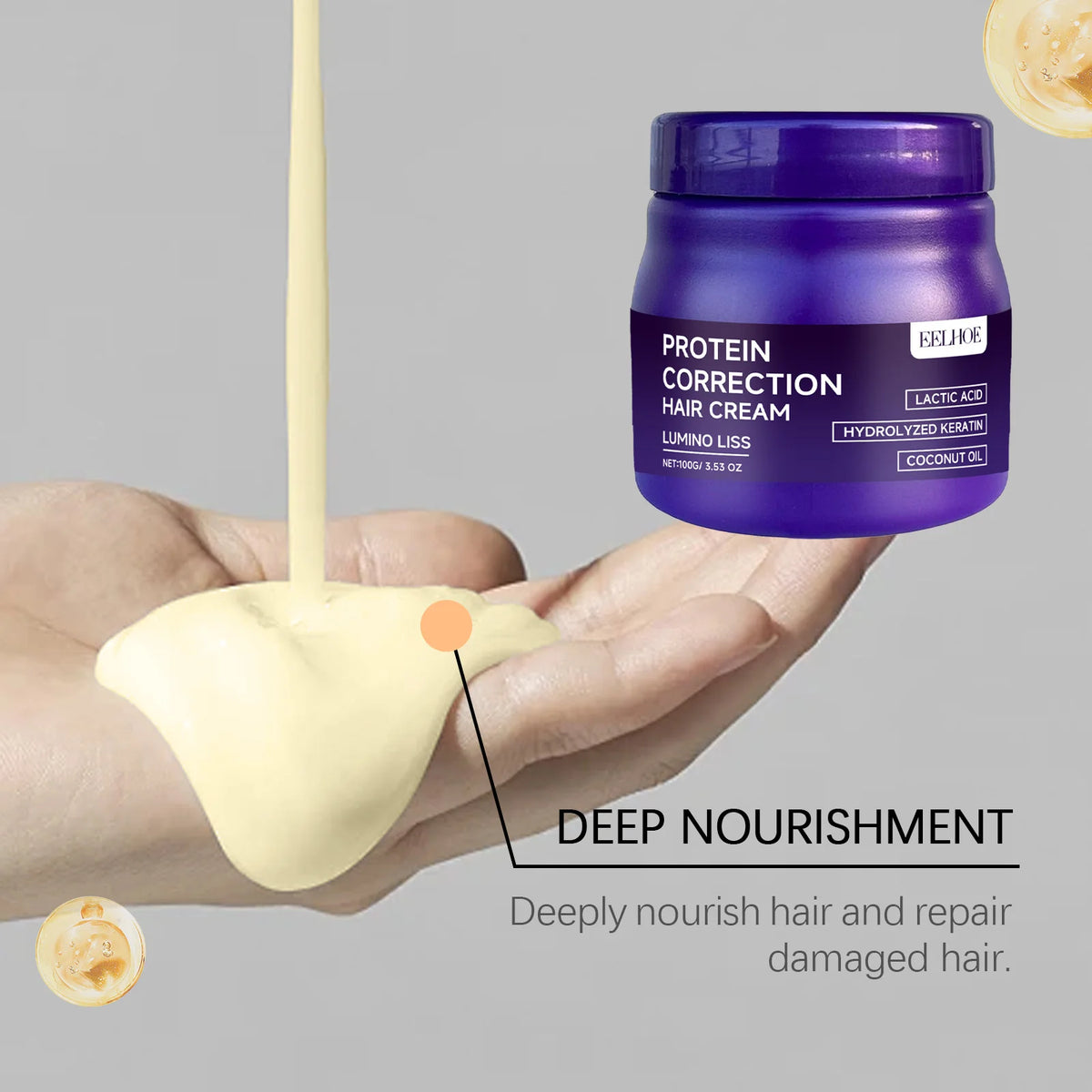 Keratin Straightening Hair Mask Restore Hair Soften Gloss Straightener Deep Repair Conditioner For Dry Damaged Frizzy Hair