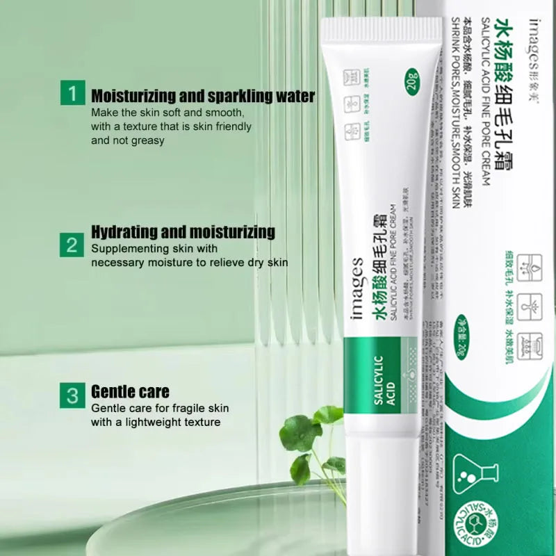 Salicylic Acid Pores Refining Cream Shrink Pore Lmprove Whitening Anti-aging Cream Face Acnes Cream 20g Skin Care