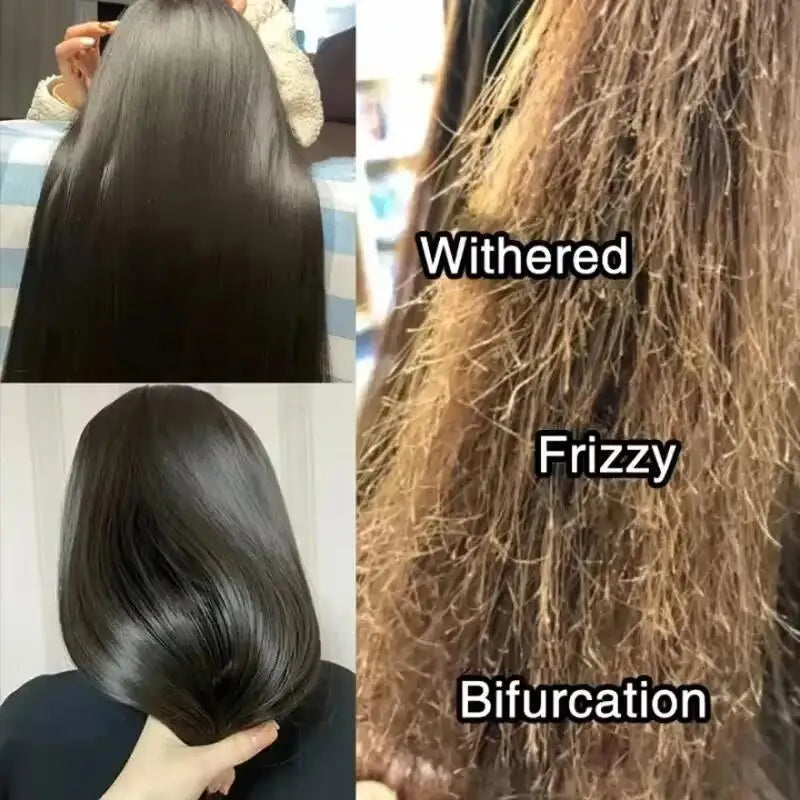 Keratin Hair Treatment Deep Repair Conditioning Hair Mask Essence for Dry Damage Frizzy Hair Soft Smooth Shiny Healthy Hair Care