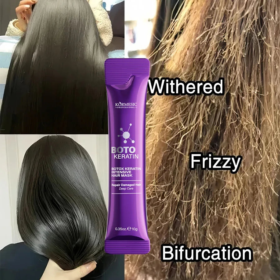 Keratin Hair Mask Magical 5 Second Repair Damage Frizzy Soft Smooth Shiny Hair Deep Moisturize Hair Treat Repair Hair Care Mask
