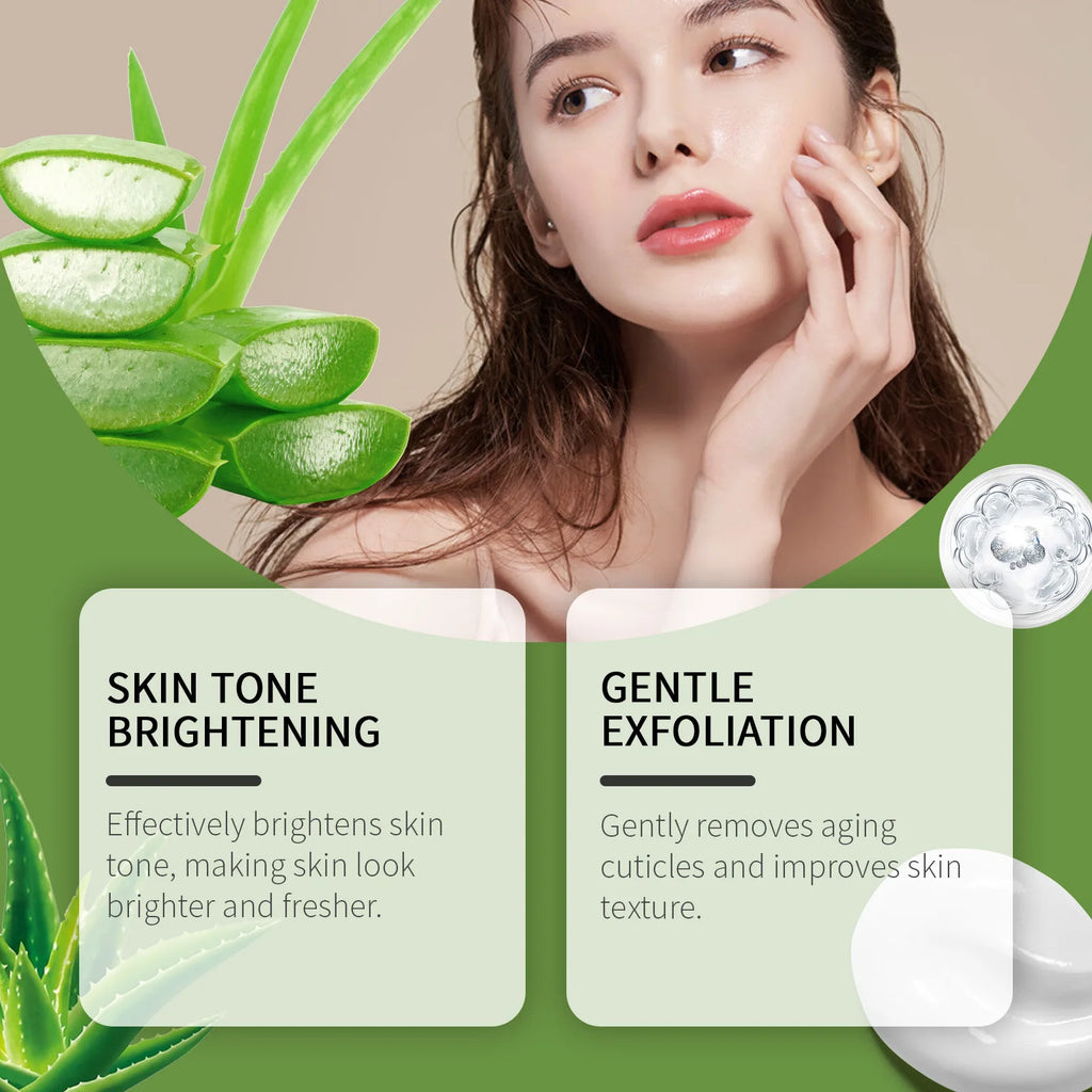 EELHOE Aloe Vera Exfoliating Face Scrubber Creams to Lighten the Skin Smooth Skincare Facial Cleaning Moisturizing Facial Scrub