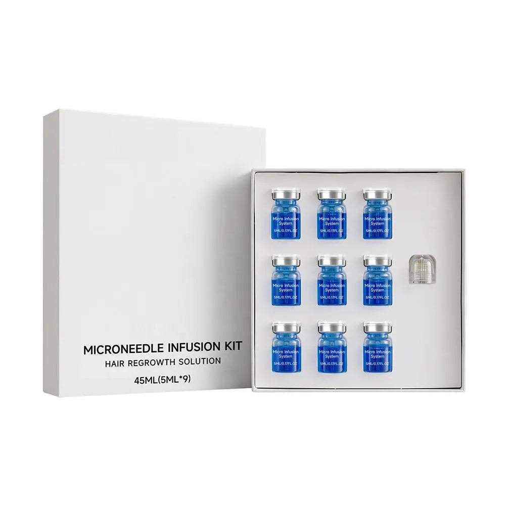 Hair Regrowth Microneedle Infusion Kit Scalp Revitalizing Ampoule Serum Deep Penetration Nourish Roots Anti-Thinning Hair Care