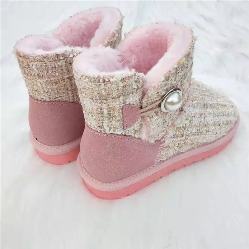 New Style Women Winter Boots Austalia Fashion Warm Brand Genuine Leather Snow Boots For Woman Shoes Botas Mujer