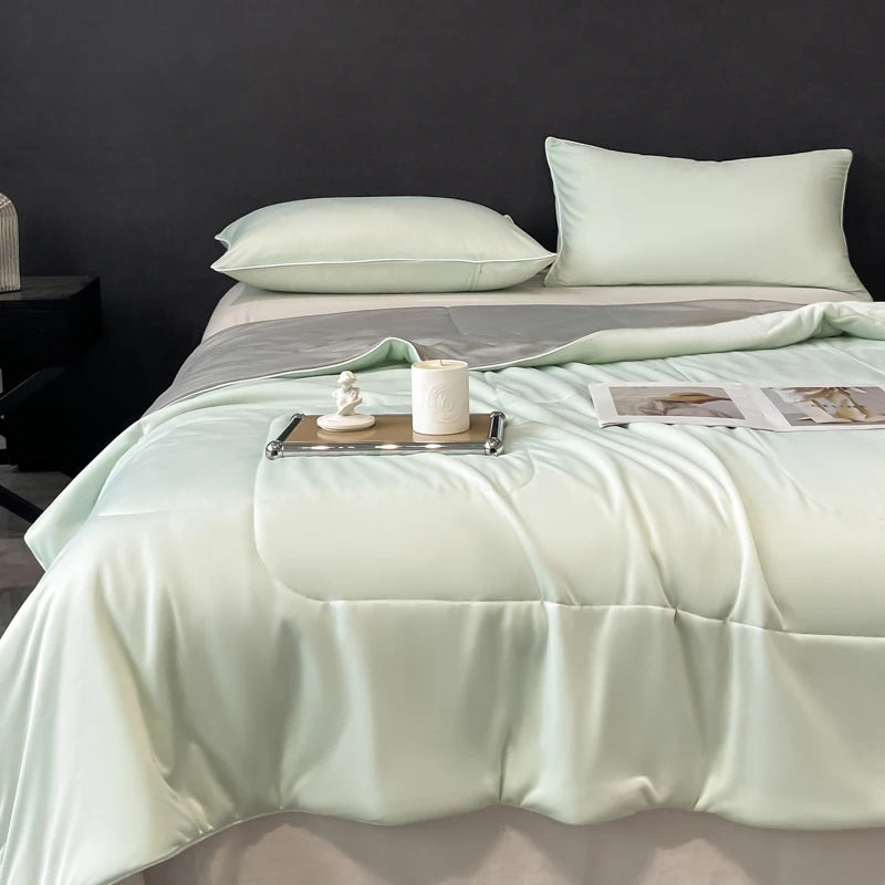 Premium Cooling Blanket Smooth Air Confition Comforter Lightweight Summer Quilt Double Side Arc-Chill Cold Tech Fabric Washable