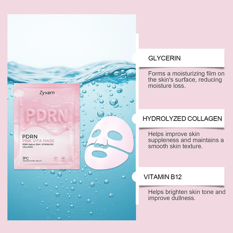 Korean PDRN Collagen Mask Lift Firm Skin Care Mask Deeply Moisturizes Radiant Skin Elastic Brightening Overnight Hydrating Mask