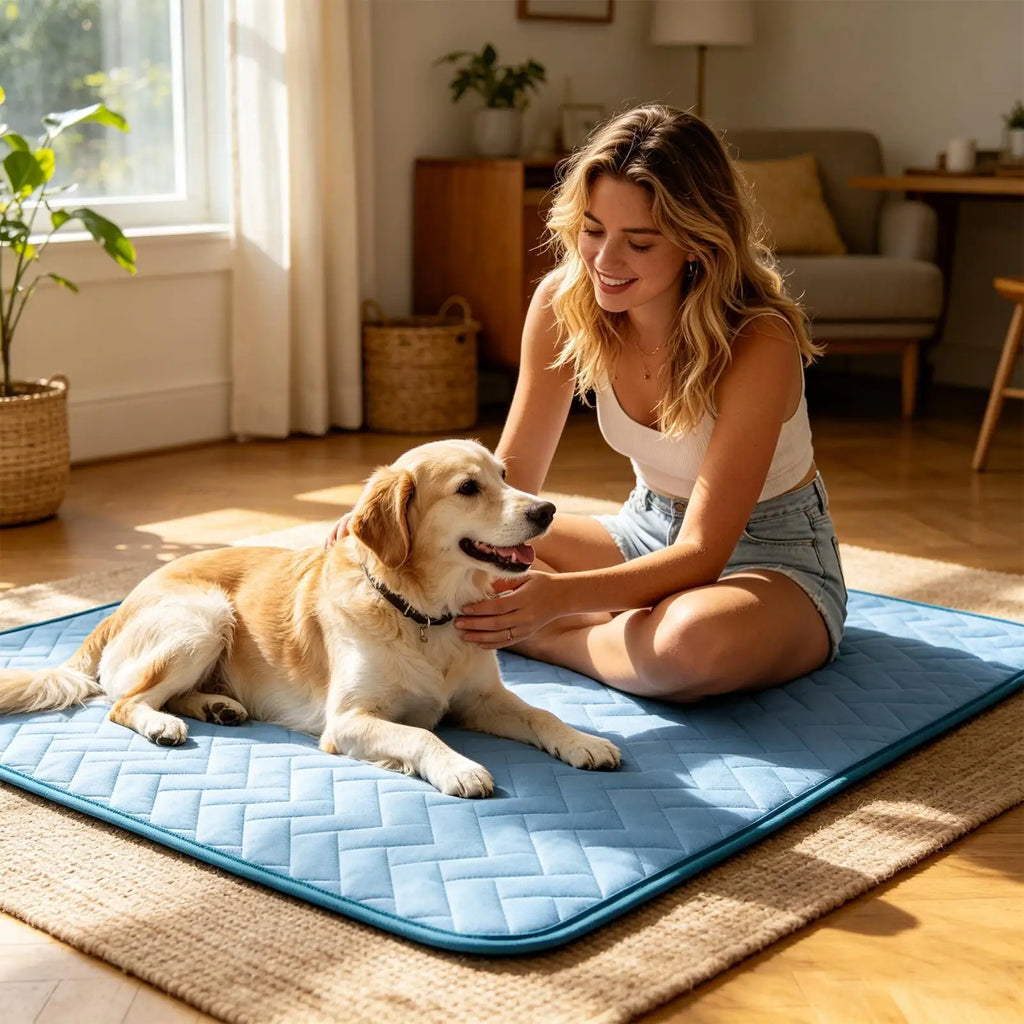 Cat Cooling Mat Pet Kennel Cold Pad Puppy Heat Absorption Mat For Outdoor Indoor Backyard Balcony Home Living Room Bedroom