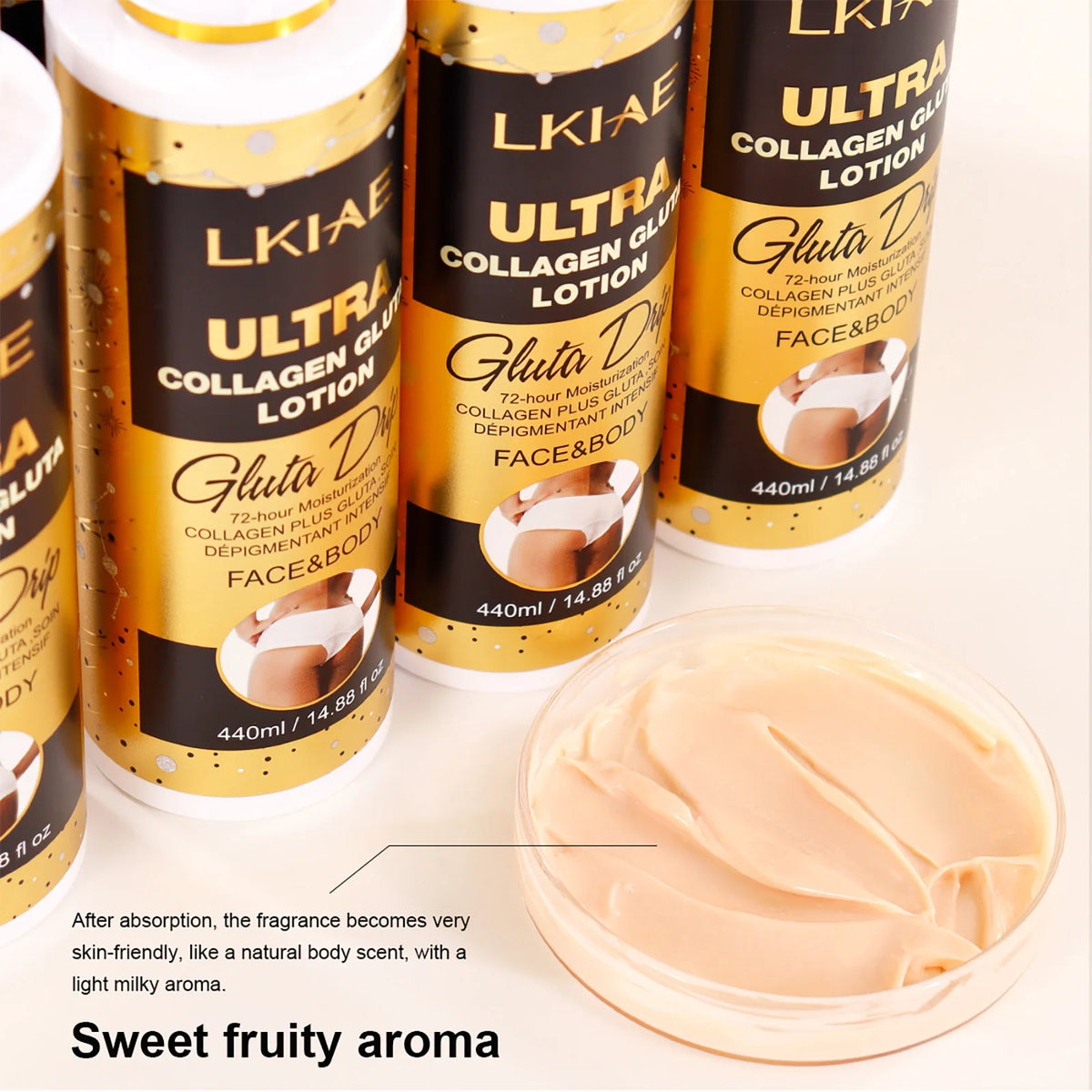 LKIAE ULTRA Whitening SkinCare Set For All Skin Tone, Hydration, With Glutathione, Collagen, Reduce Dark Spot, Hyperpigmentation