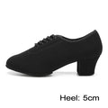 Women Dance Shoes Black Modern Ballroom Salsa Dancing Shoes Boys Latin Jazz Training Shoes Adults Tango Dance Sneakers Men