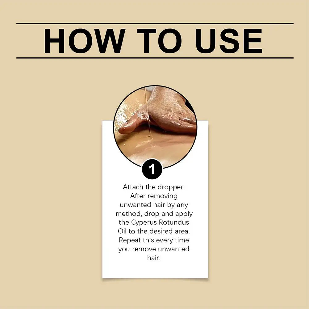 NEW 60ml Cyperus Rotundus Oil Body Hair Remover Oil For Armpit Legs Arms Hair Growth Inhibitor Skin Care Body Moisturizing Oil