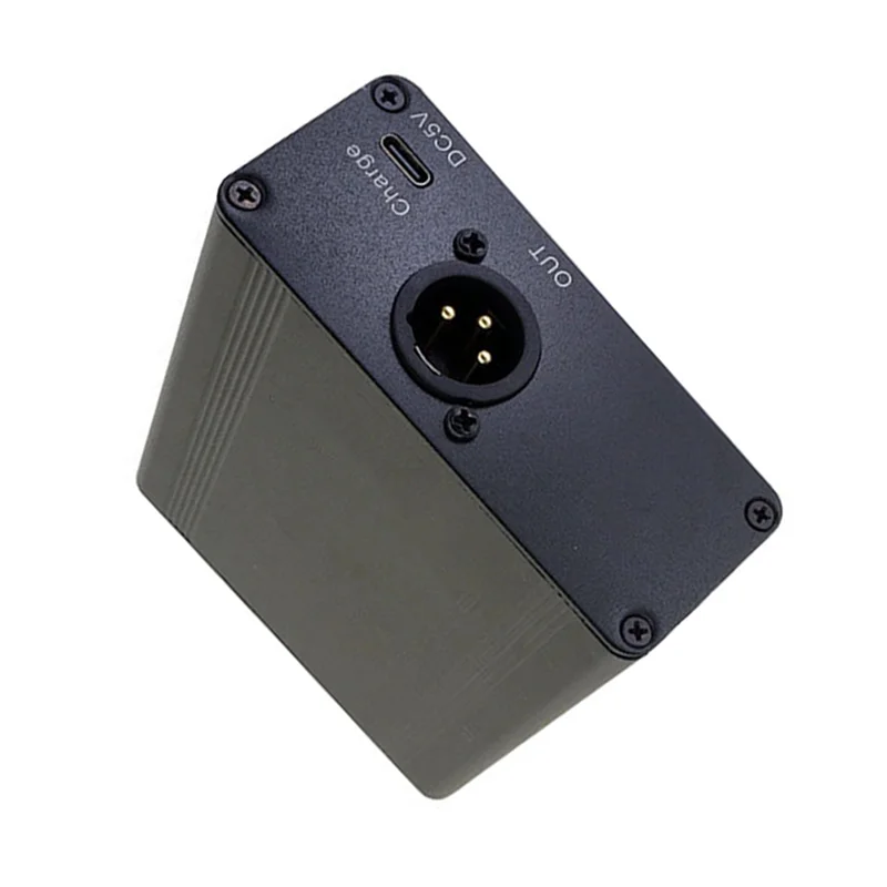 ABAC-Condenser Microphone Recording Equipment Compatible 48V Phantom Power Supply Outdoor Portable Rechargeable