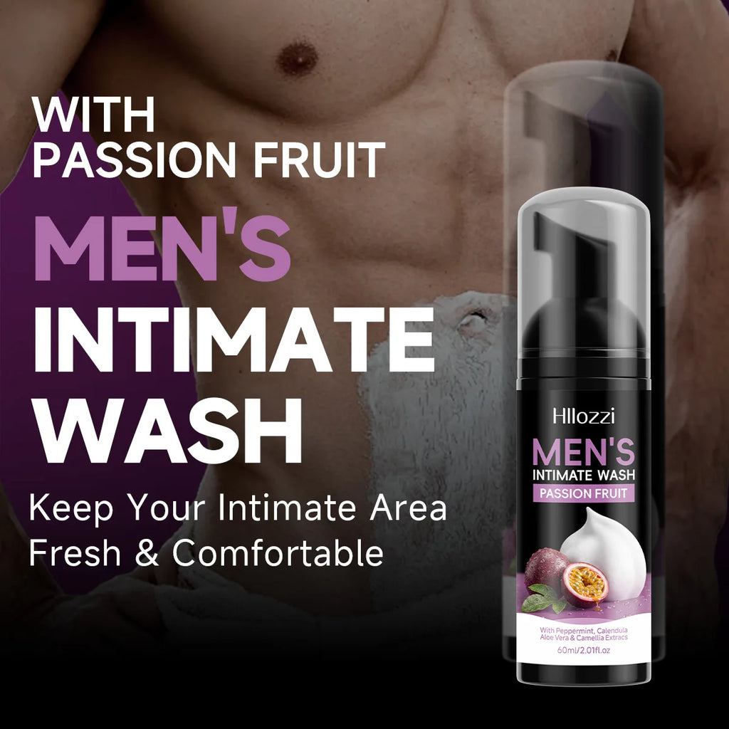 MEN'S INTIMATE WASH PASSION FRUIT: Superior Odor Control, All-Day Freshness & Gentle Daily Grooming Care. Designed for Hygiene.