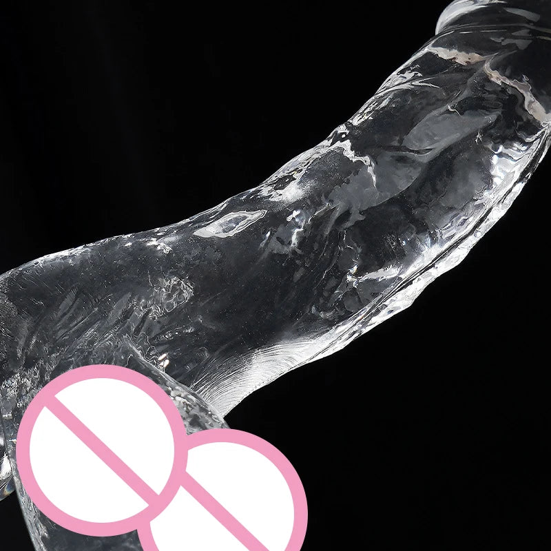 3 Size Realistic Soft Jelly Dildo Suction Cup Penis Transparent Big Dick Female Masturbator Clitoral Stimulator Lesbian Sex Toys