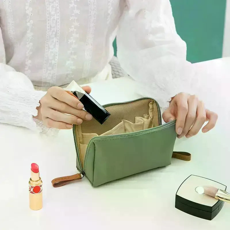 Mini Cosmetic Bag for Women Portable Makeup Organizer Small Lipstick Purse Multiuse  Pouch for Work Office Travel