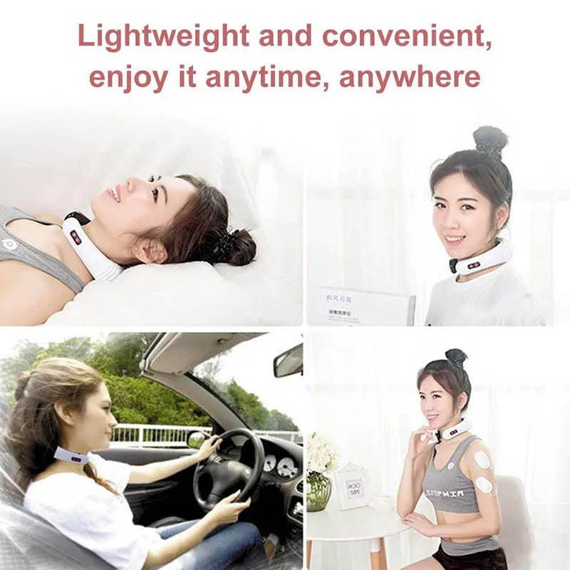 Electric Shoulder Back Massager Shiatsu Neck Massager Pulse Back Heating Muscle Pain Relief Care Relaxation Tool for Car Office
