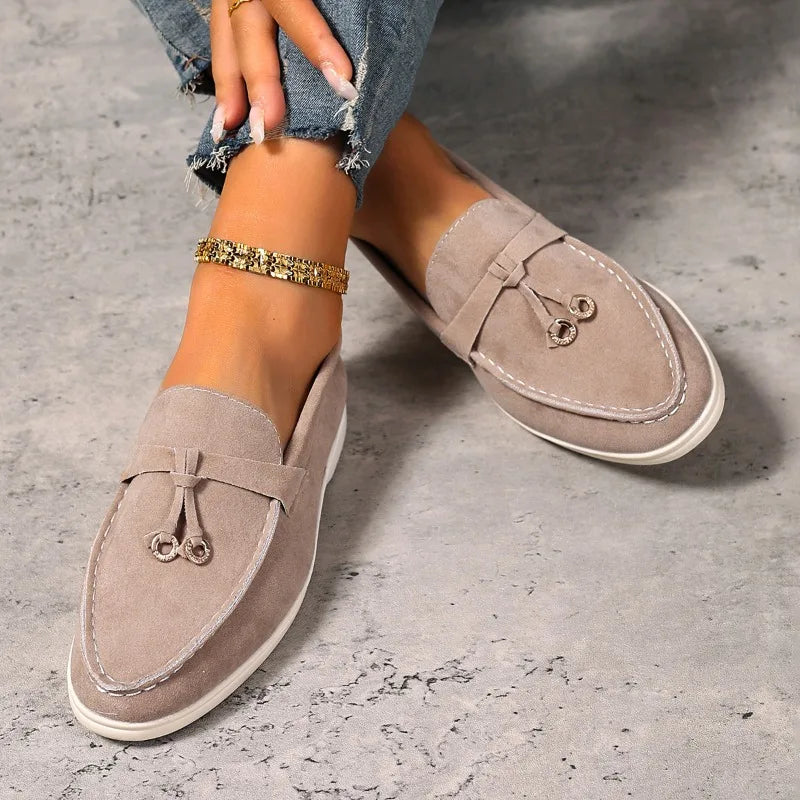 Women Suede Loafers Slip on Flats Comfortable Walking Shoes Female Casual Moccasins Soft Sole Flat Shoes Zapatos De Mujer