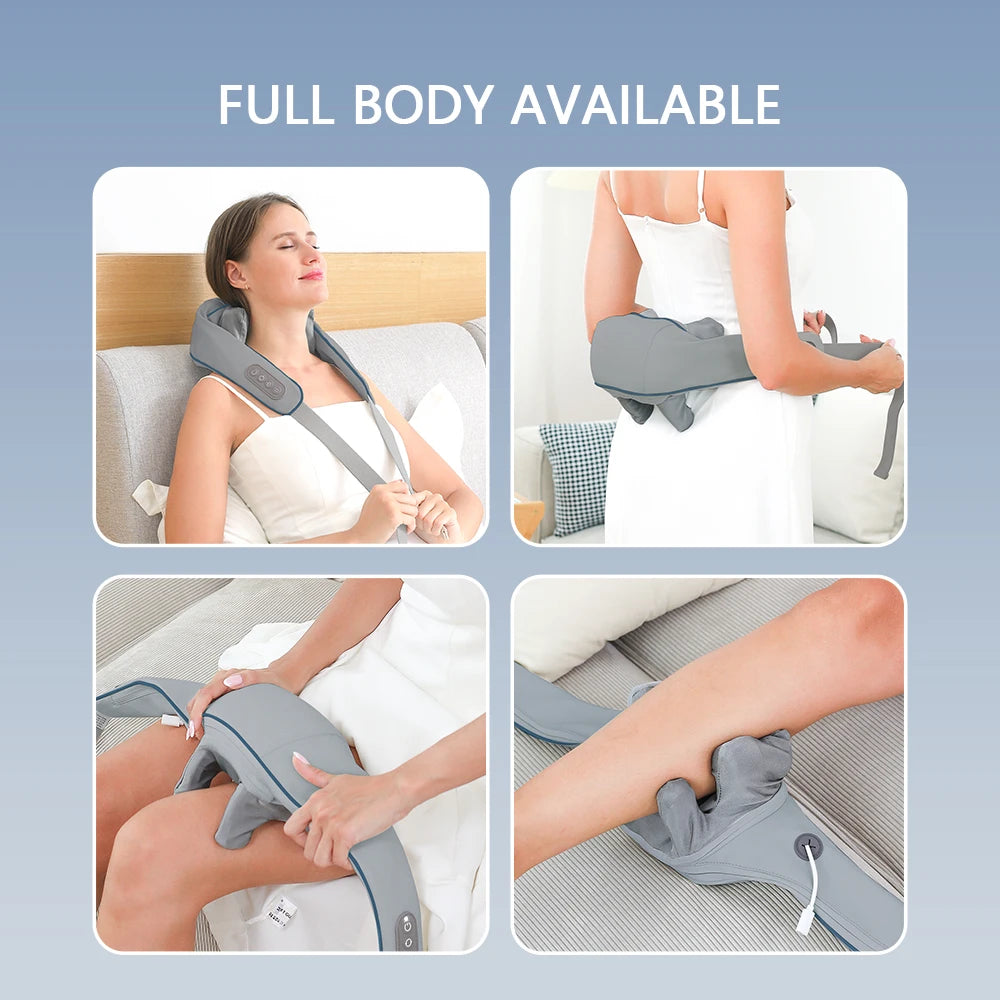 2026 NEW 26W Neck And Shoulder Massager Wireless Shoulder And Back Kneading Massage Shawl Trapezius Neck Cervical Masajeador