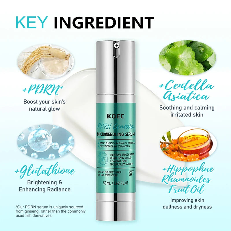 PDRN Centella Asiatica Glow Facial Serum Smooth Skin Soothing Hydrating Essence Deep Nourishing Facial Essence Korean Skincare