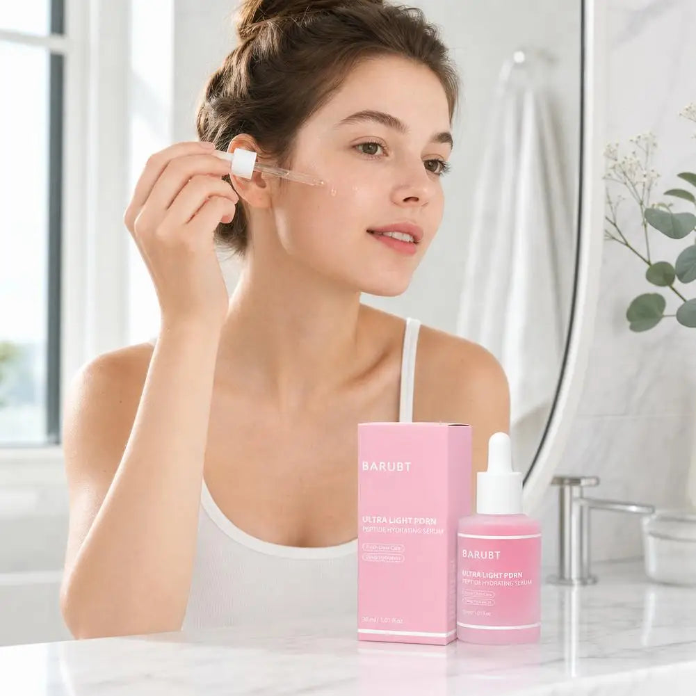 30ml Korean PDRN Collagen Essence Original Pink Facial Serum Ultra Light Peptide Hydrating Serum Fresh Glow Care Deep Hydration