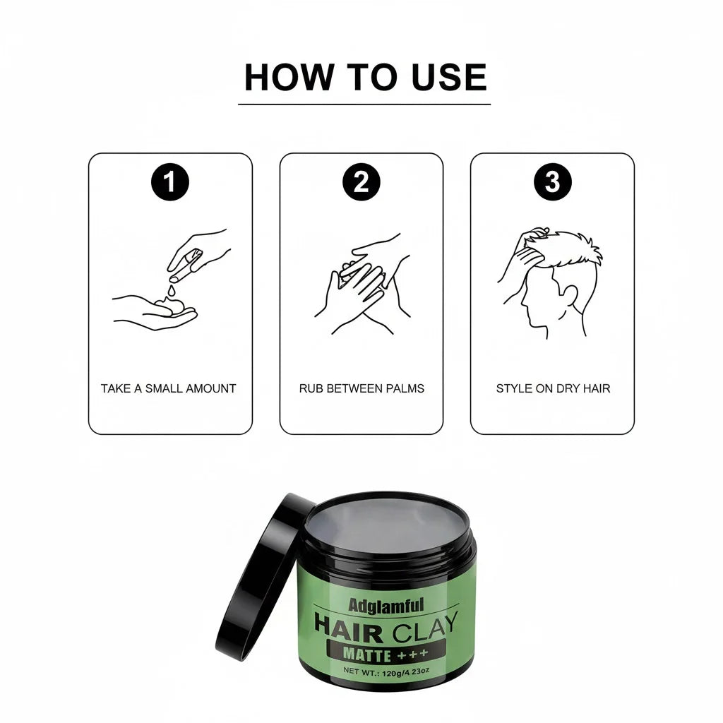 Matte Hair Mud 120g Long Lasting Natural Look Non Greasy Texturizing Wax for Daily Men's Hairstyling