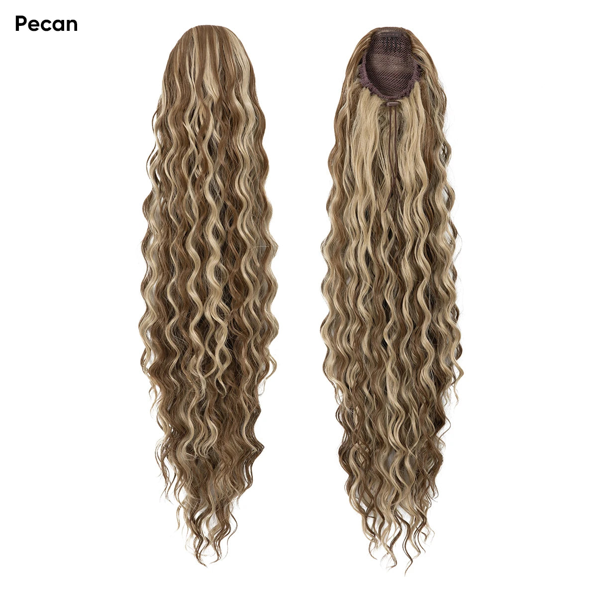 【SARLA】32-inch Women's Wavy Ponytail Hair Extension, with Drawstring and Hair Clips, Synthetic Wig Suitable for All Hair Types,