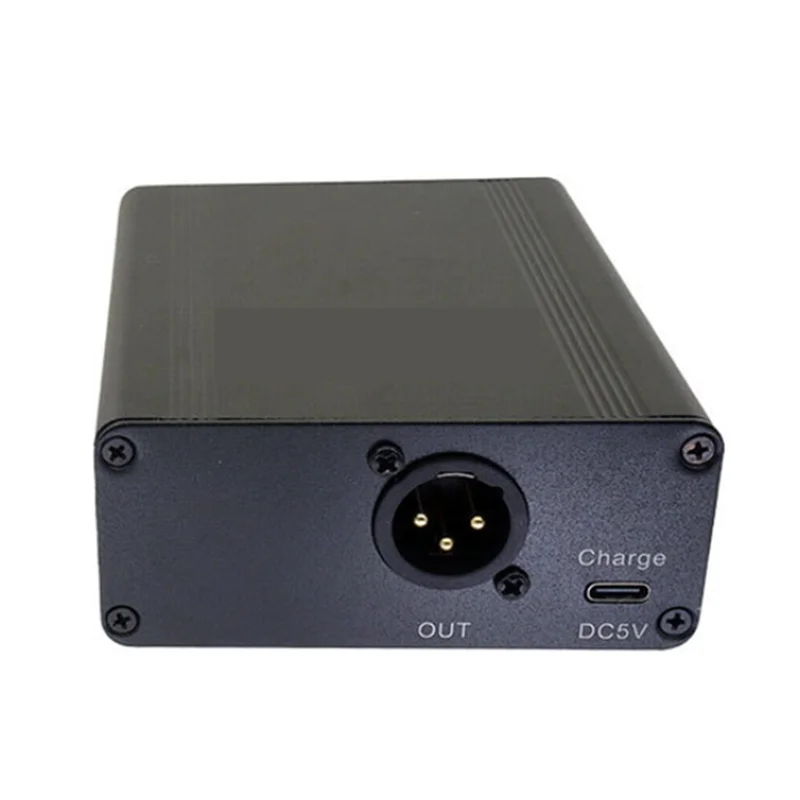 ABAC-Condenser Microphone Recording Equipment Compatible 48V Phantom Power Supply Outdoor Portable Rechargeable