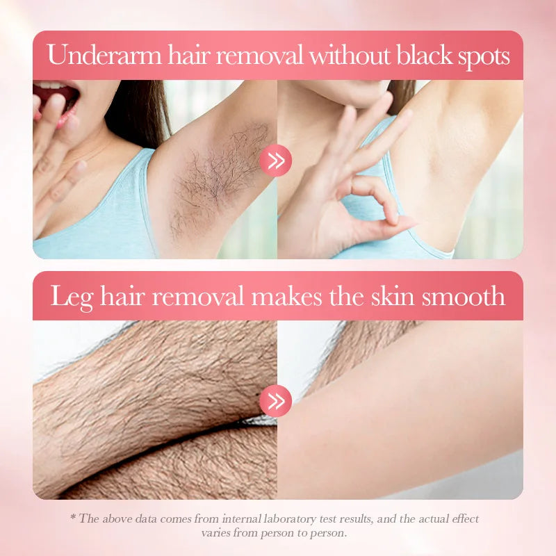 Permanent Hair Removal Cream Hair Growth Inhibitor Face Arms Armpit Legs Intimate Areas Painless Depilatory For Men Women Care