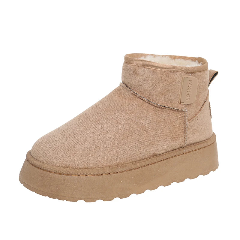 Women's new style snow boots, thick soled, fleece-lined, short boots, cold-proof boots, winter anti-slip, warm snow cotton shoes