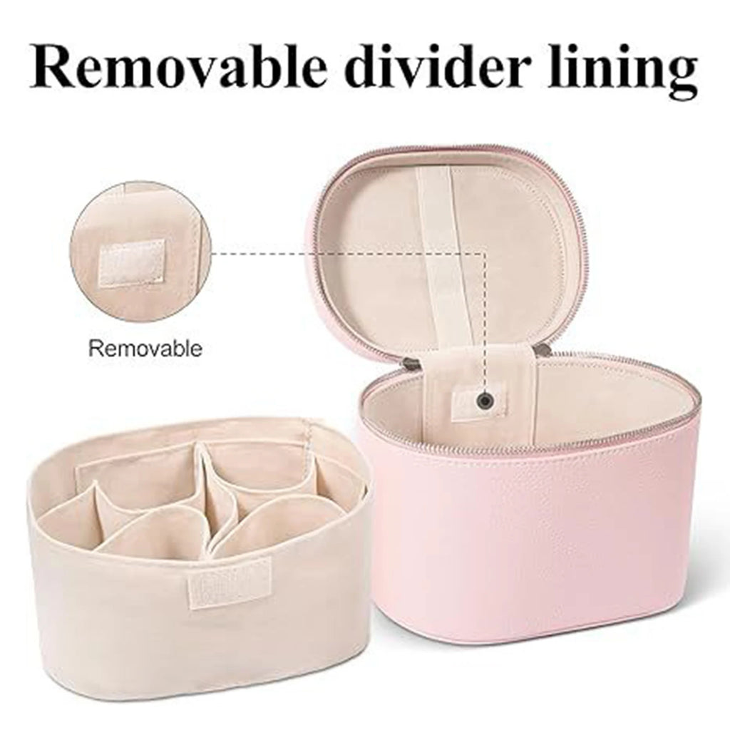 Portable Cosmetic Bag Organizer Large Capacity Travel Makeup Case Organizer for Storage Lipstick Eyebrow Pencil Cosmetics