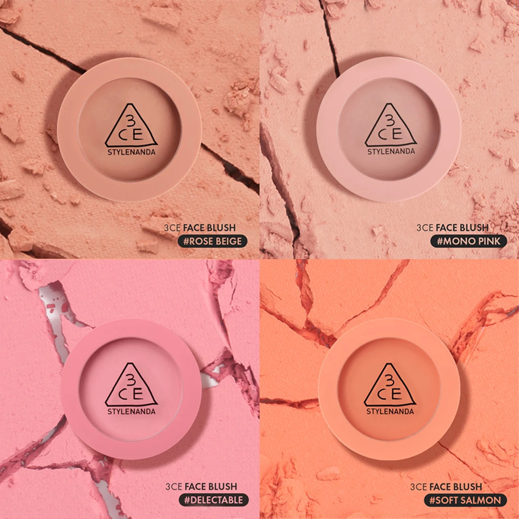 3CE Mood Recipe Face Blush,Silky Powder,Natural Color Payoff,Long-Lasting Wear,Complete Makeup,Korean Cosmetic,Korean Makeup