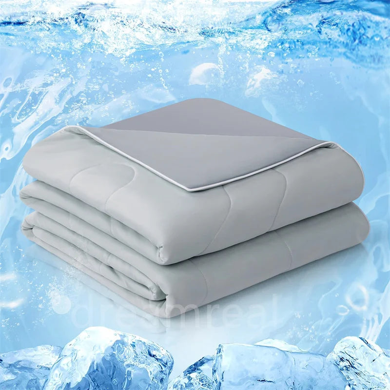 Premium Cooling Blanket Smooth Air Confition Comforter Lightweight Summer Quilt Double Side Arc-Chill Cold Tech Fabric Washable