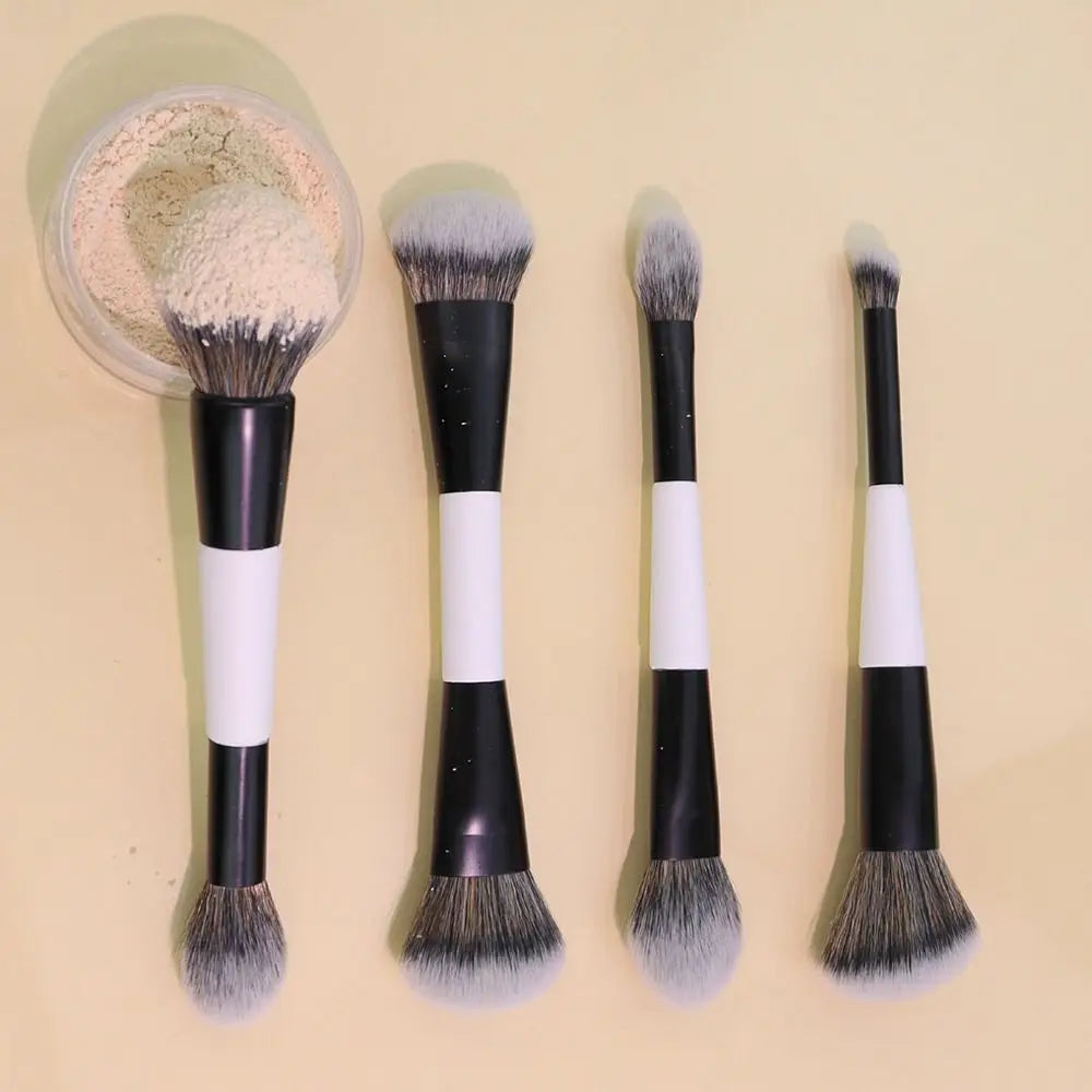 Dual-Ended F4 Contour Face Brush High Coverage Cosmetic Beauty Makeup Brushes Multi-purpose Eyeshadow Concealer Brushes