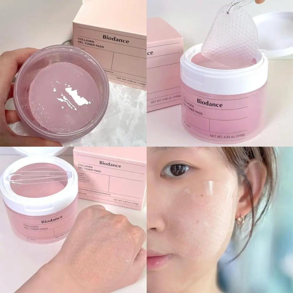 Biodance Korean Skin Care - Collagen Overnight Face Mask, Gel Toner Pads, Ampoule Essence, for Face Barrier Repair, Soothing