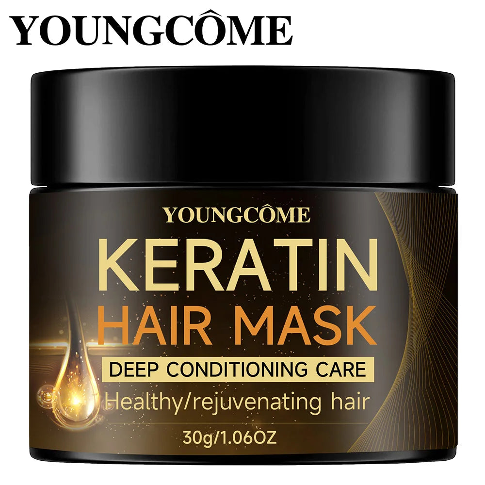 Keratin Hair Mask Moisturizer Conditioner Soft Smooth Frizz Damaged Hair Care Repair Damaged Hair Restore Shine Hair Mask