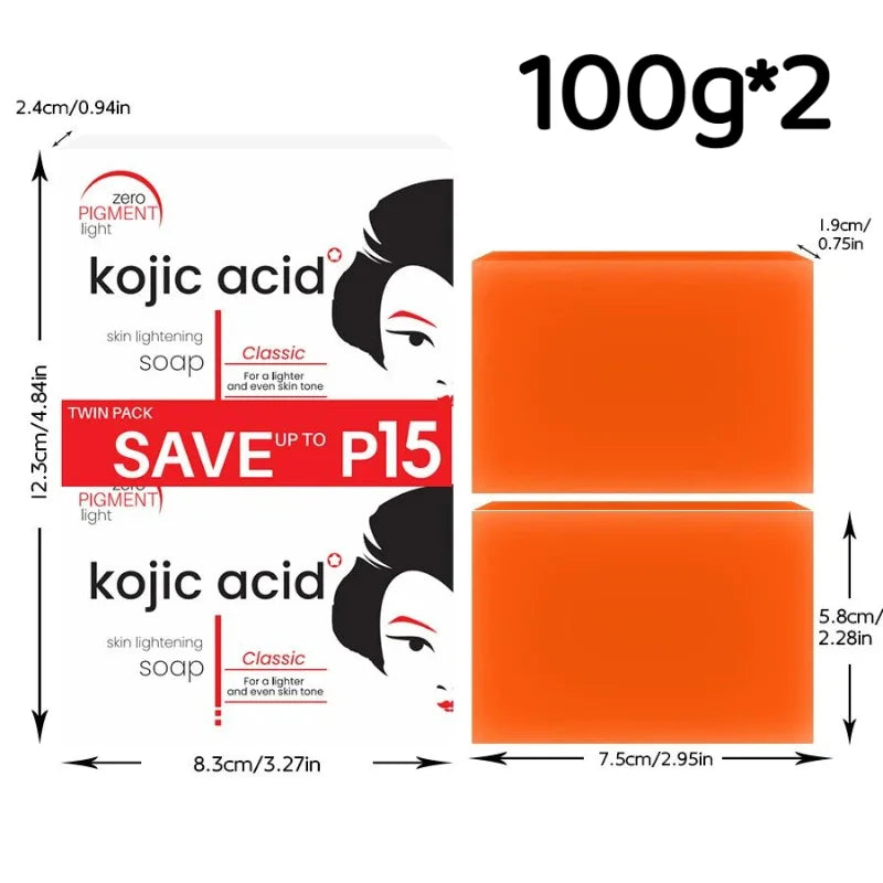Kojic Acid Soap Face Body 100g Handmade Papaya Soap Deep Cleansing Brightening Skin Whitening Soap For Daily Facial Cleansing