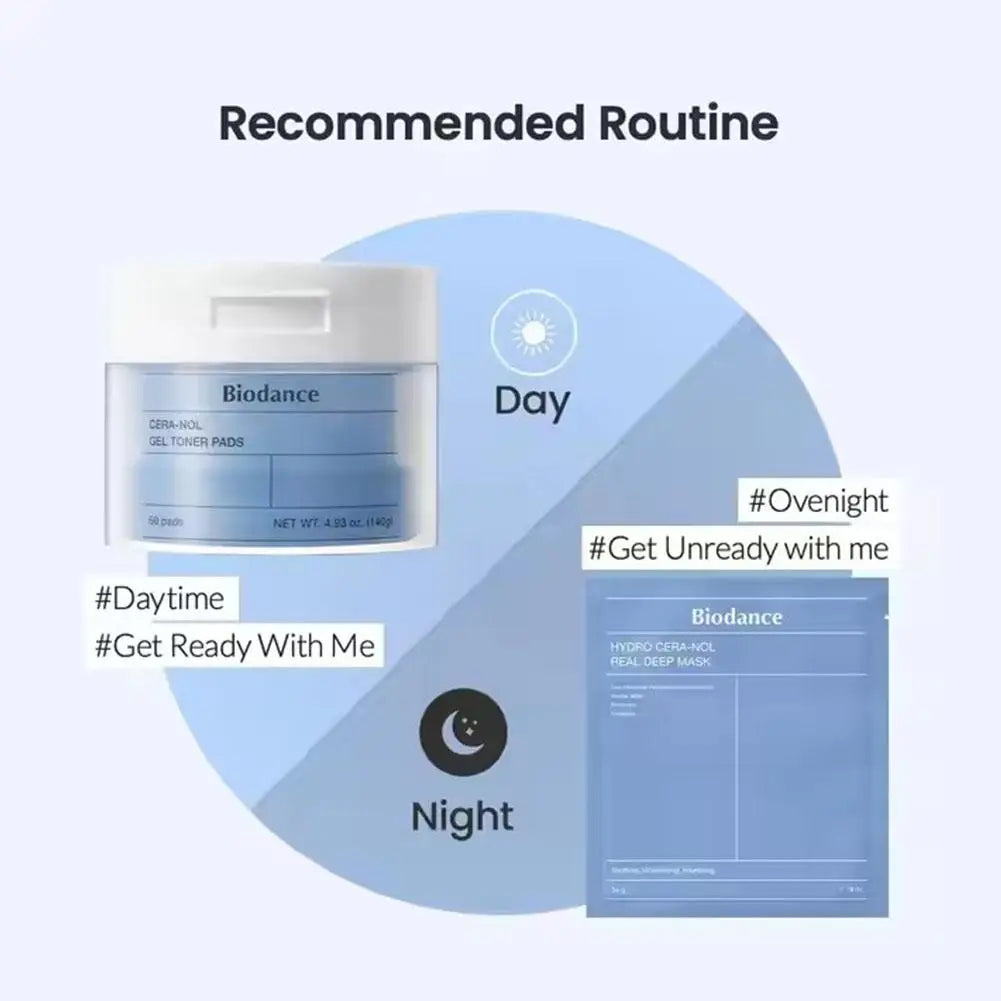 Biodance Korean Skin Care - Collagen Overnight Face Mask, Gel Toner Pads, Ampoule Essence, for Face Barrier Repair, Soothing