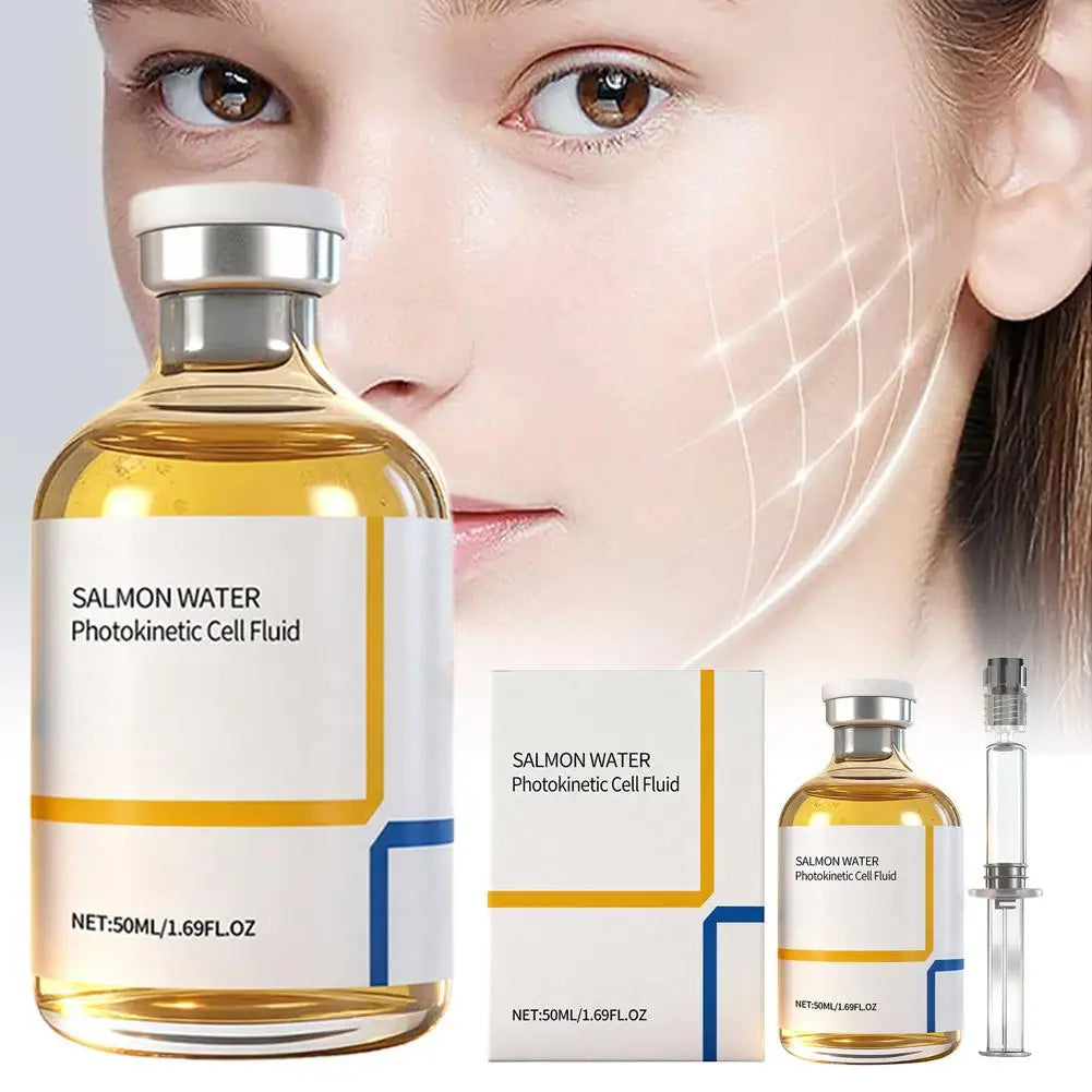 Korean Salmon Wrinkle Serum Skin Rejuvenation Essence, Strengthens Barrier Function, 24H Continuous Hydration Firming Skin Care