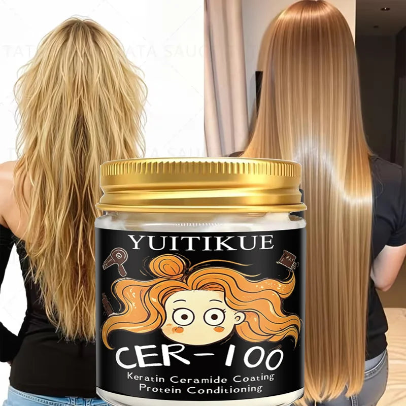 CER‑100 Hair Mask Keratin Ceramide Coating Protein Conditioning Hair Treatment Cream Nourish Repair Dry Frizzy Damaged Hair Care