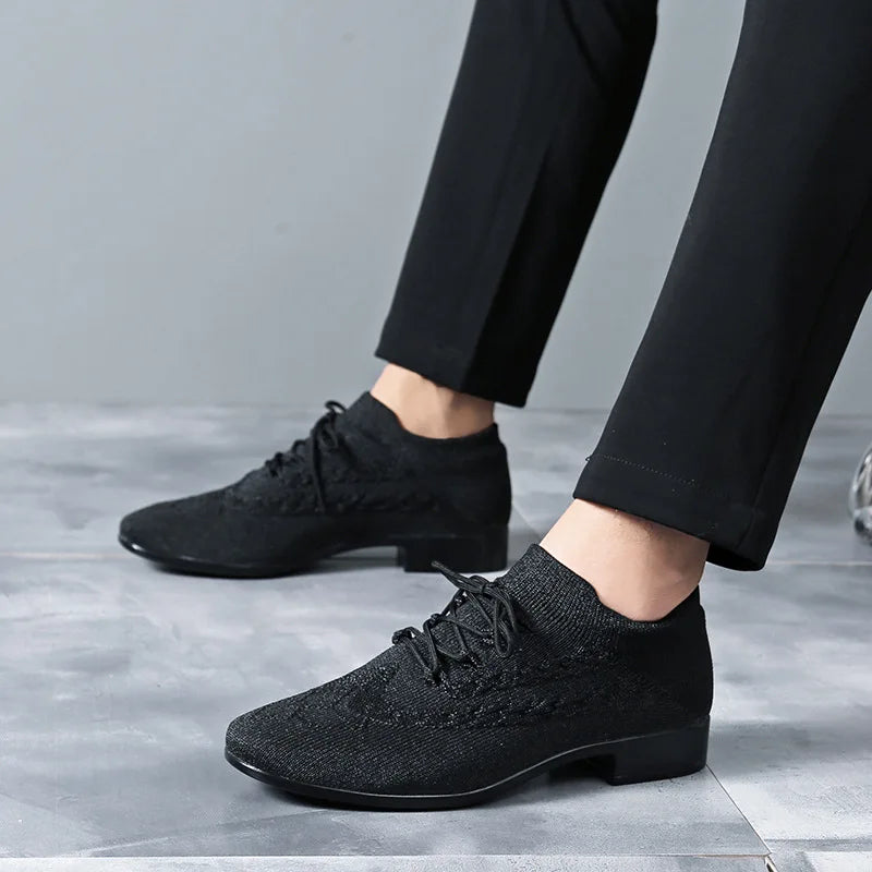 Salsa Dance Shoes Men Latin Dance Shoes Let in Air Soft Sole Men's Tango Ballroom Modern Dancing Shoes Sneakers Man Adult