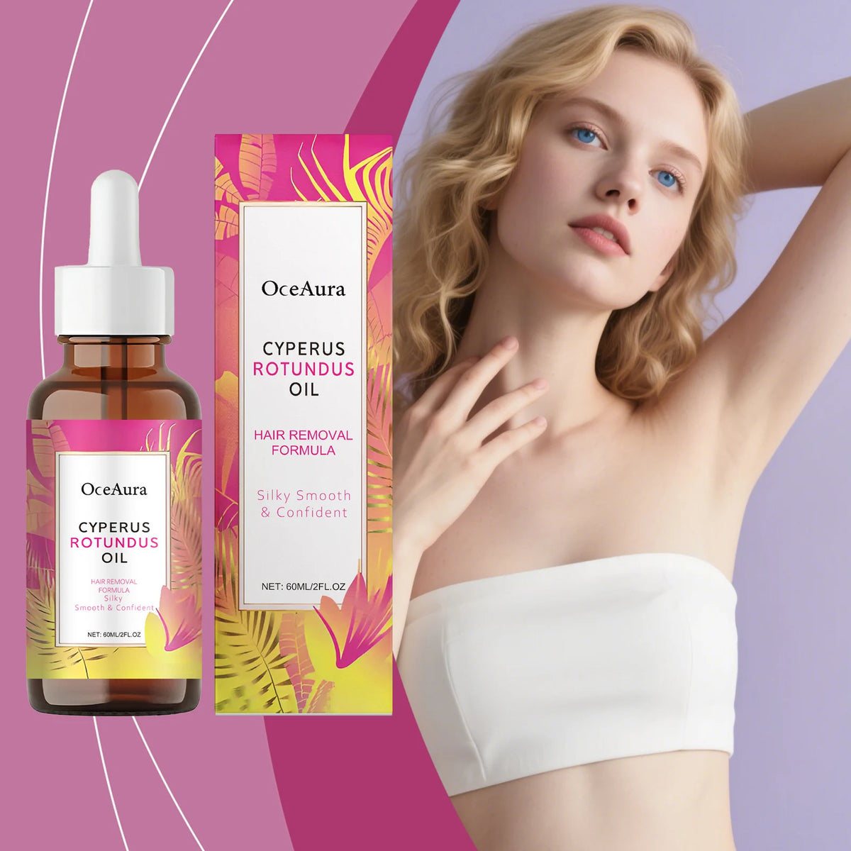 Cyperus Rotundus Oil for Hair Removal Soft Smooth Skin Care Deep Hydration Anti Hair Growth Inhibition After Shave Oil
