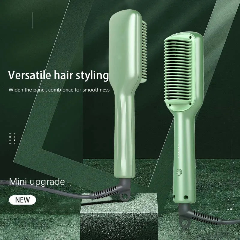 Electric Hair Brushes Hair Straightener Comb 2 in 1 Straight Curler Electric Care Flat Iron Comb Heated Styling Tools