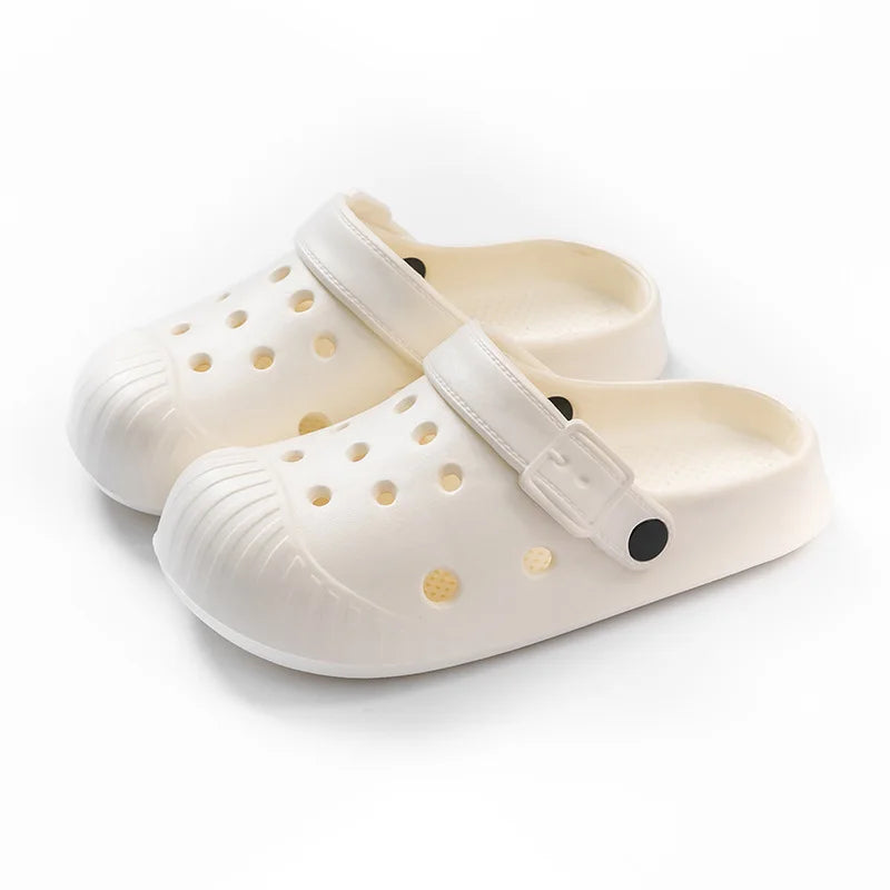 Shell Toe Hole Shoes for Men 2026 New Summer Outfit EVA Stepping on Poop Feeling DIY Shoelaces Beach Sandals Beach Slippers