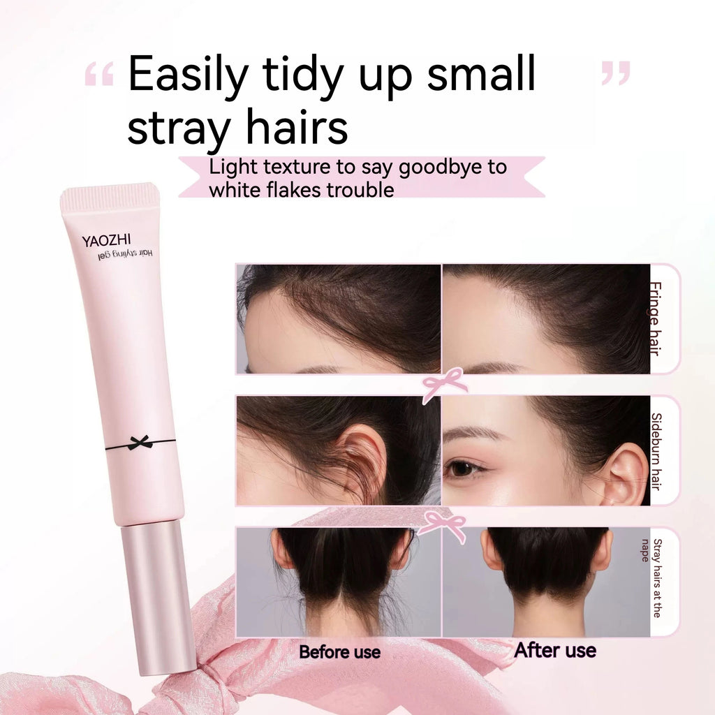 Yaozhi Hair Mascrara Gel Temporary Breaking Anti Explosion Bangs Longlasting Hair Tidying Cream for Women Frizzy Styling No Wash