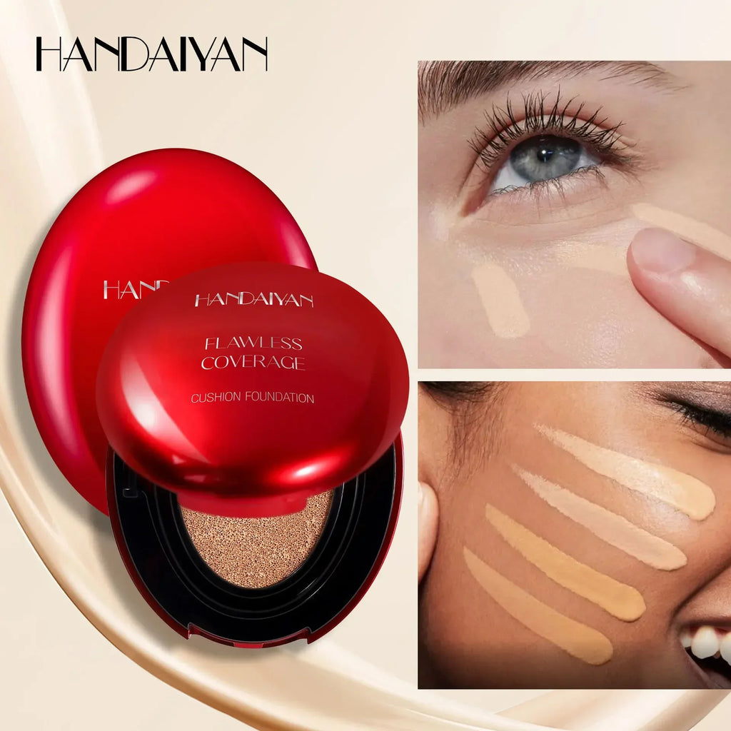 Korean Air Cushion Foundation - Light Natural Moisturizing Concealer Whitening Oil-Control Women's Liquid Foundation Makeup