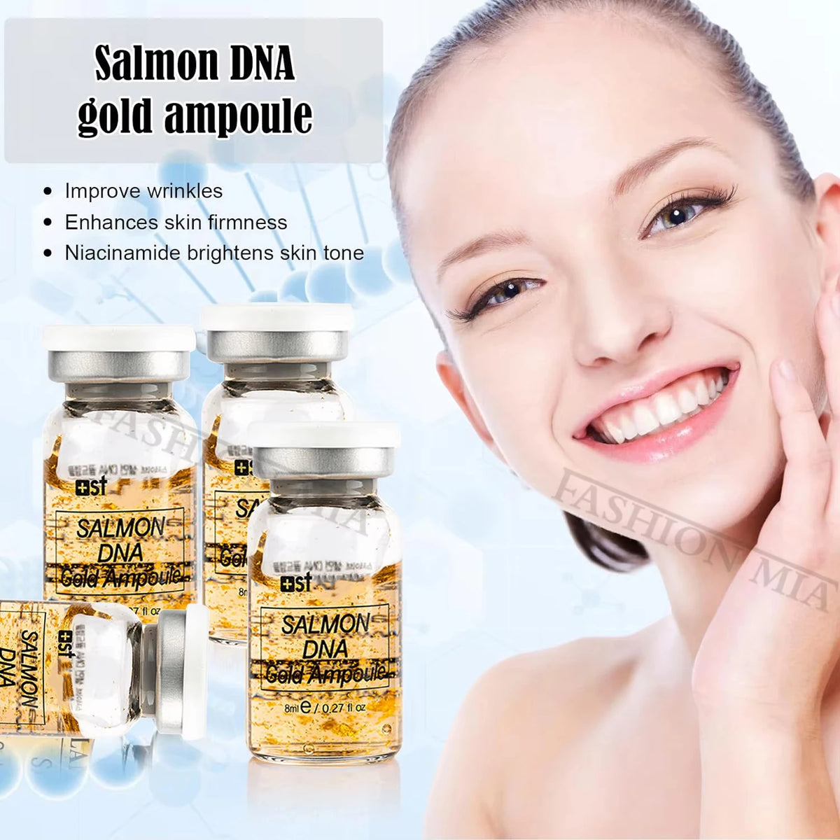 Korea Salmon DNA Starter Skin Booster Serum Kit Peptides BB Cream Moisturize Whitening Wrinkle Firming Rejuvenate Face Skin Care