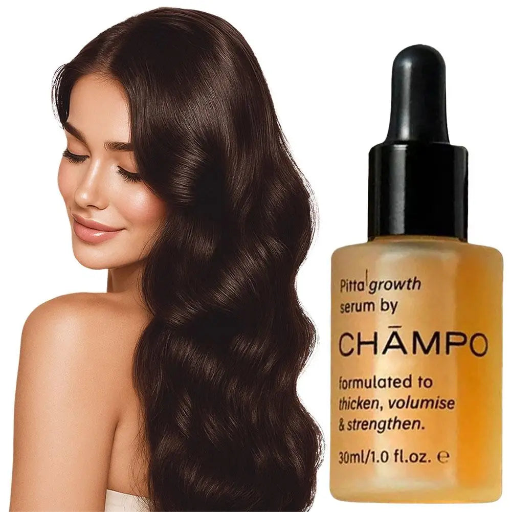 CHĀMPO Pitta Growth Hair Serum 30ml,Volumizing & Strengthening Hair Oil,Nourishing & Repairing Treatment for Fuller Thicker Hair